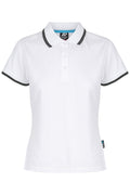 PORTSEA LADY POLOS - WHITE/SLATE