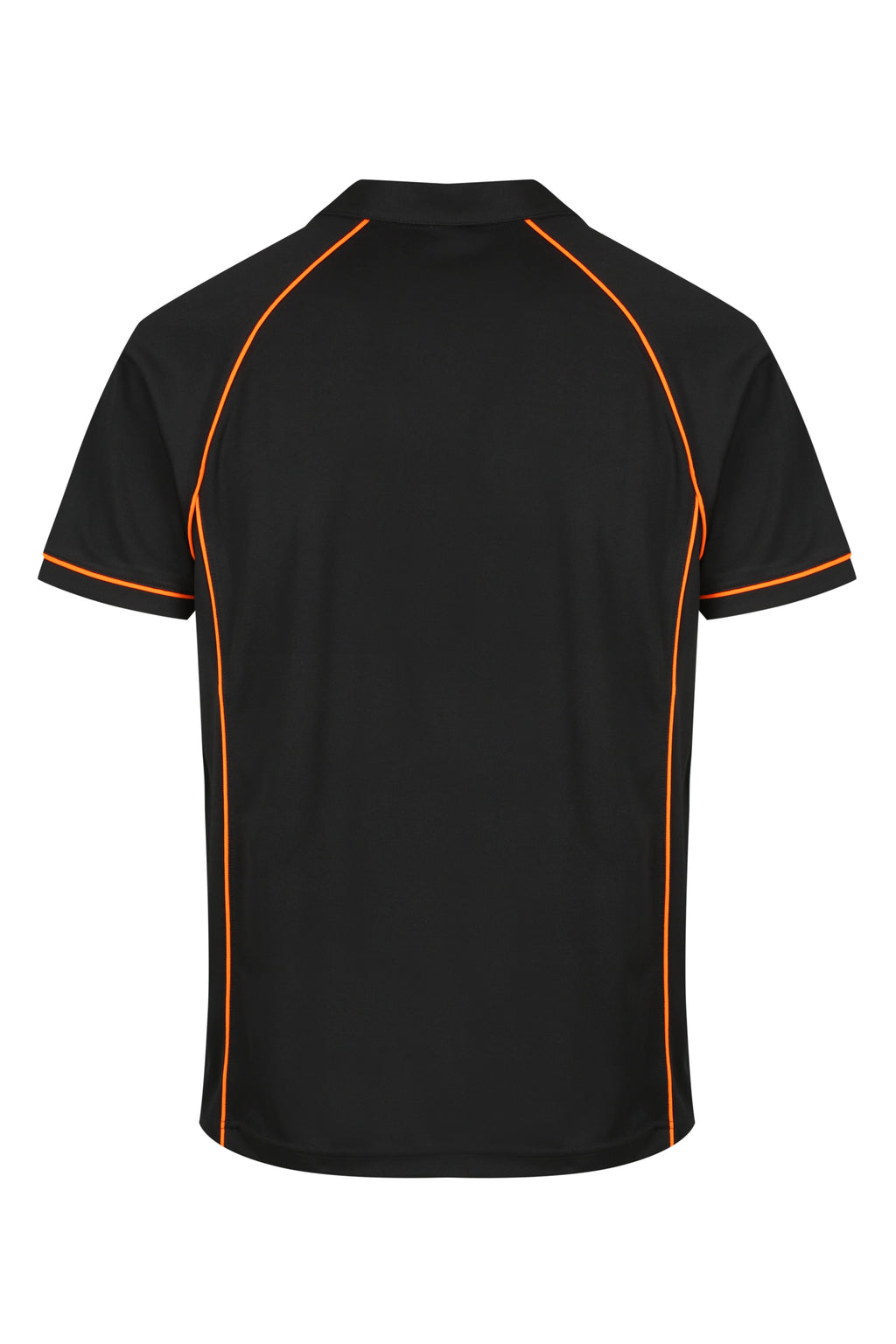 ENDEAVOUR MENS POLOS - BLACK/ORANGE