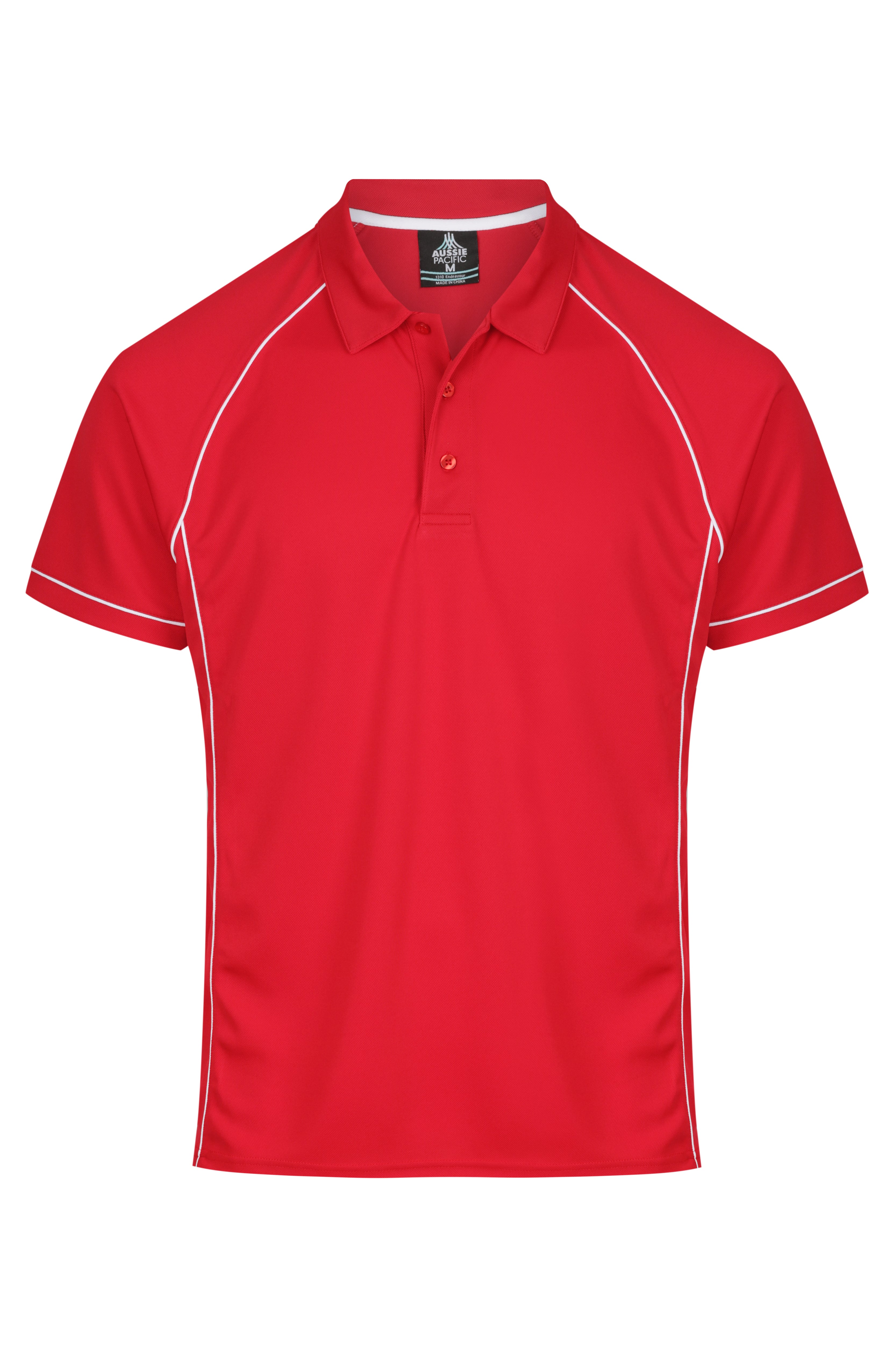 ENDEAVOUR MENS POLOS - RED/WHITE