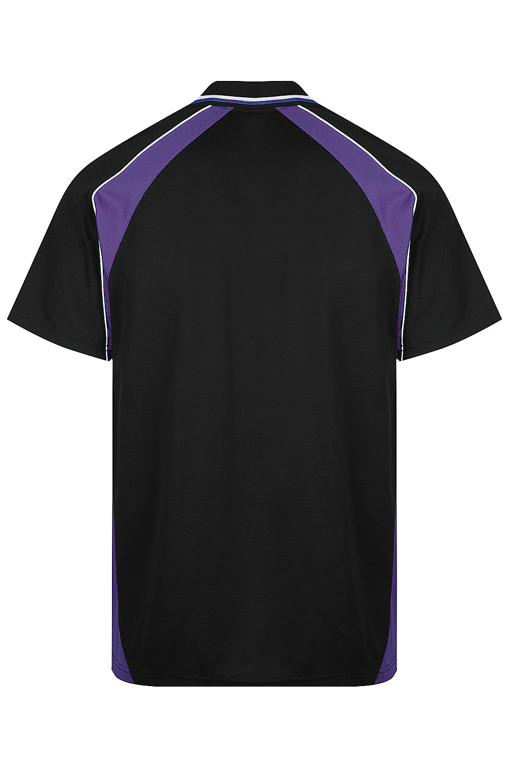 PANORAMA MENS POLOS - BLK/ELEC. PURPLE/WHT
