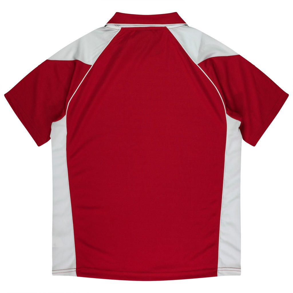 PREMIER KIDS POLOS - RED/WHITE