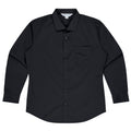 MOSMAN MENS SHIRT LONG SLEEVE - BLACK