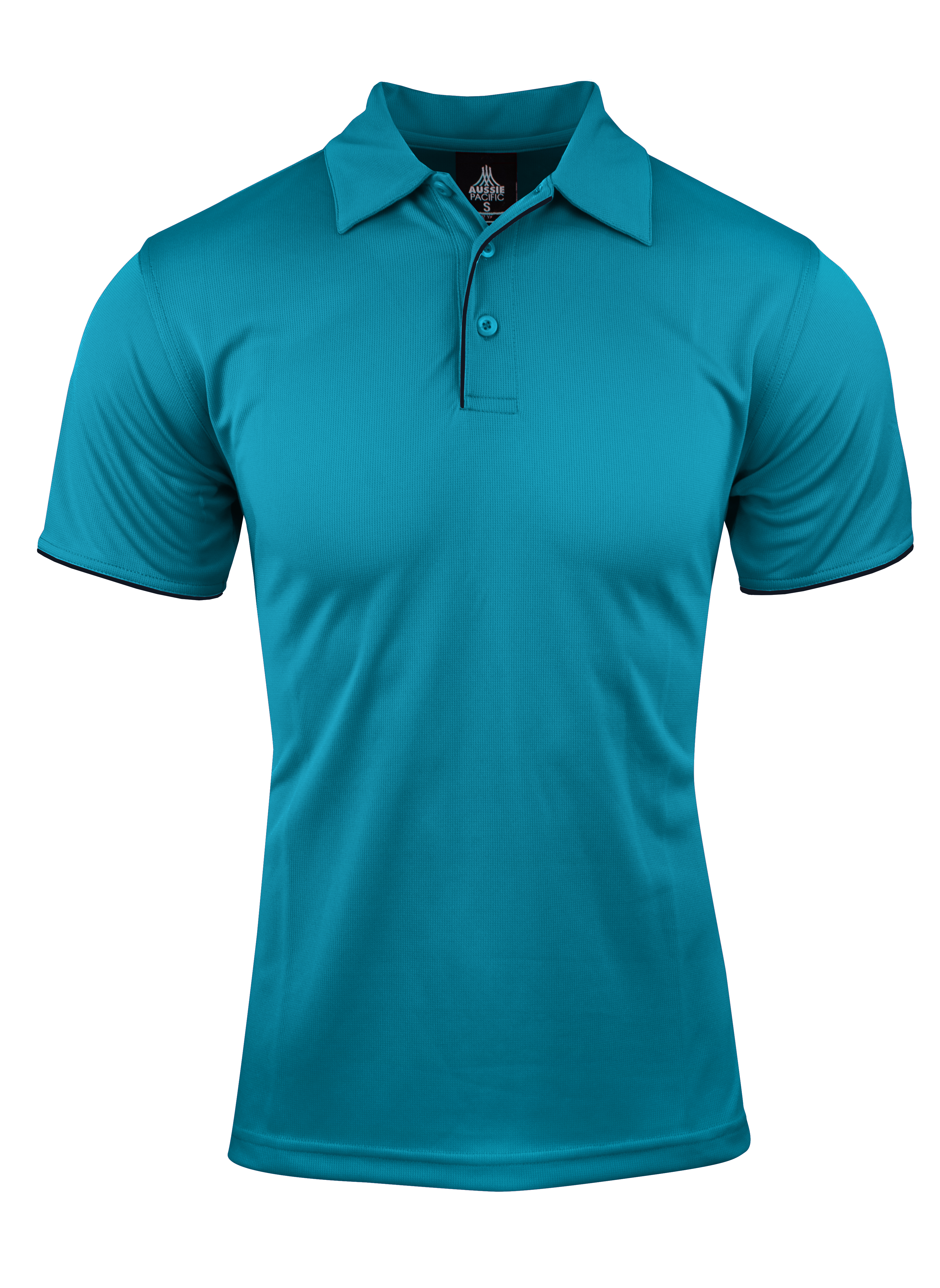 YARRA MENS POLOS - TEAL/BLACK