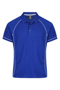 ENDEAVOUR MENS POLOS - ROYAL/WHITE