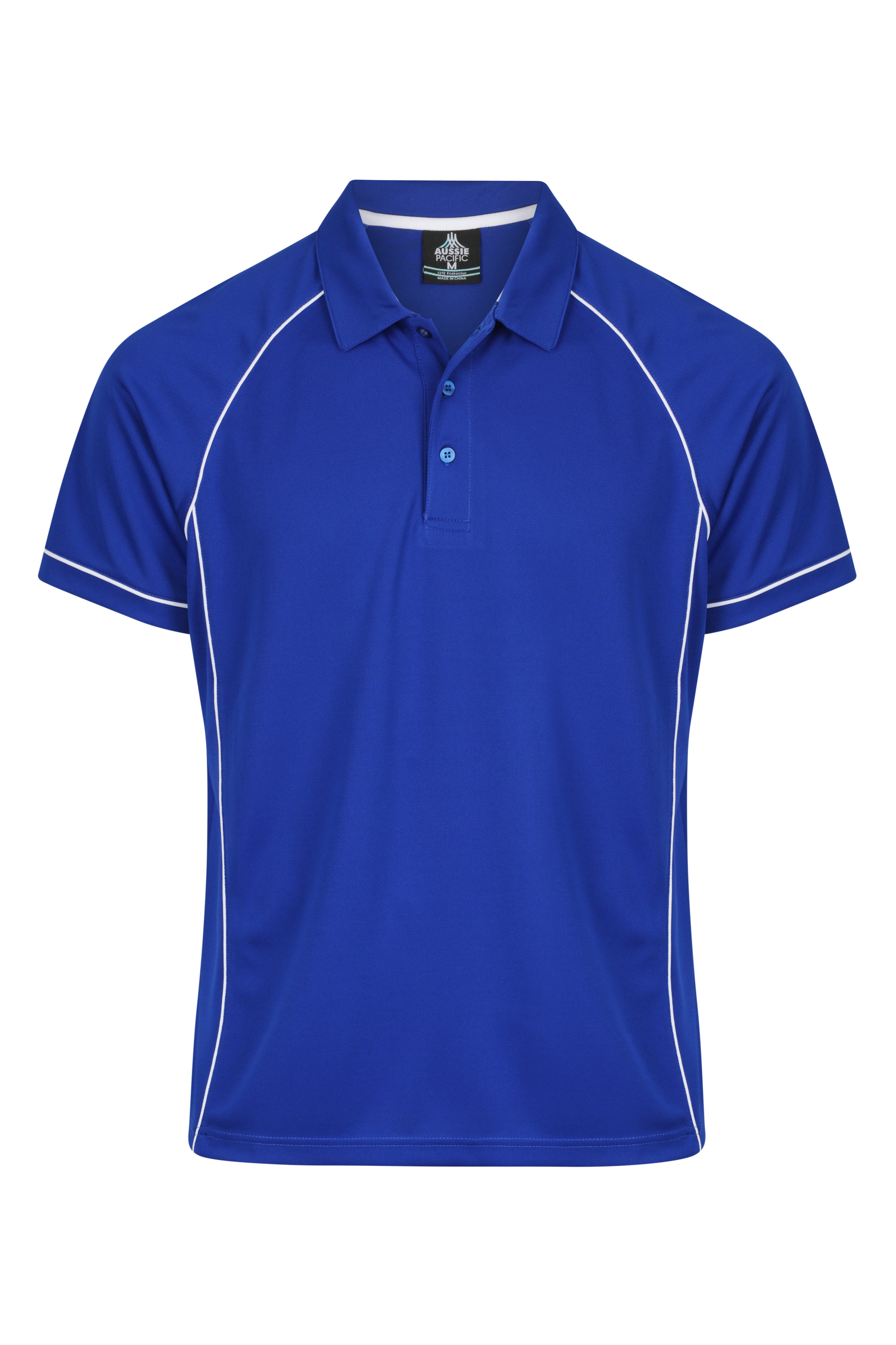 ENDEAVOUR MENS POLOS - ROYAL/WHITE
