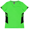 TASMAN LADY TEES - NEON GREEN/BLACK