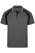 PANORAMA MENS POLOS - SLATE/BLACK/WHITE