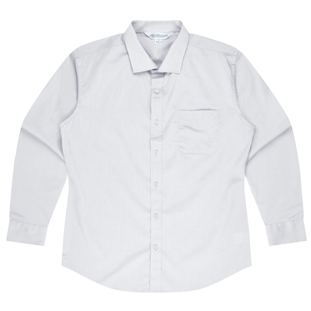 MOSMAN MENS SHIRT LONG SLEEVE - WHITE
