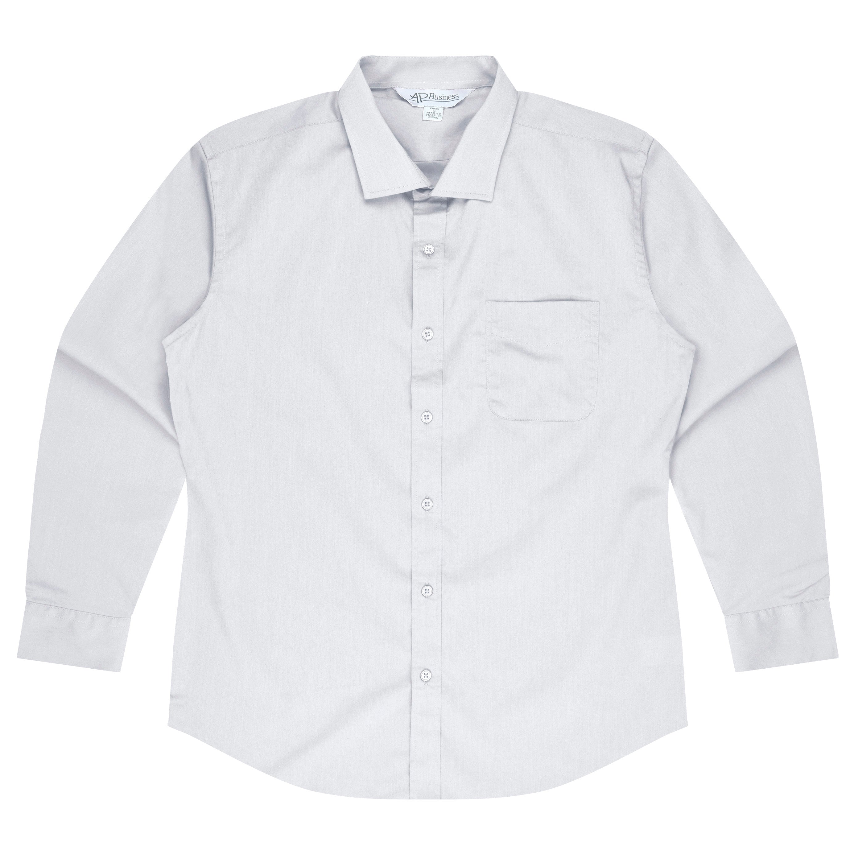 MOSMAN MENS SHIRT LONG SLEEVE - WHITE
