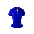 TASMAN LADY POLOS - ROYAL/WHITE
