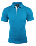 PATERSON MENS POLOS - PACIFIC BLUE/WHITE
