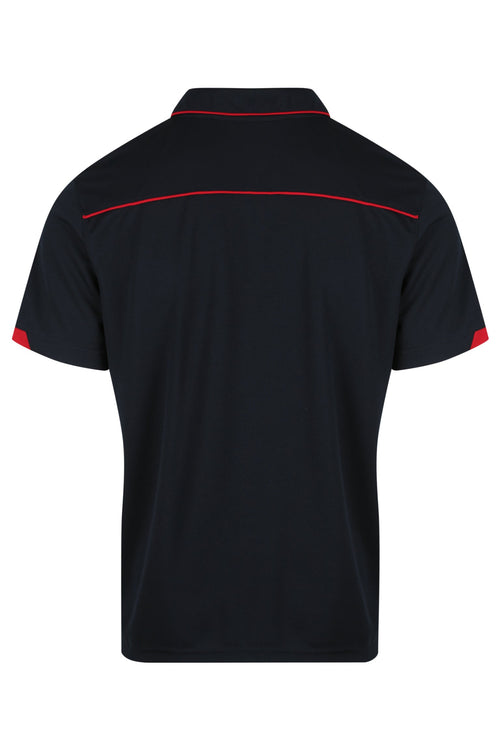CURRUMBIN MENS POLOS - NAVY/RED