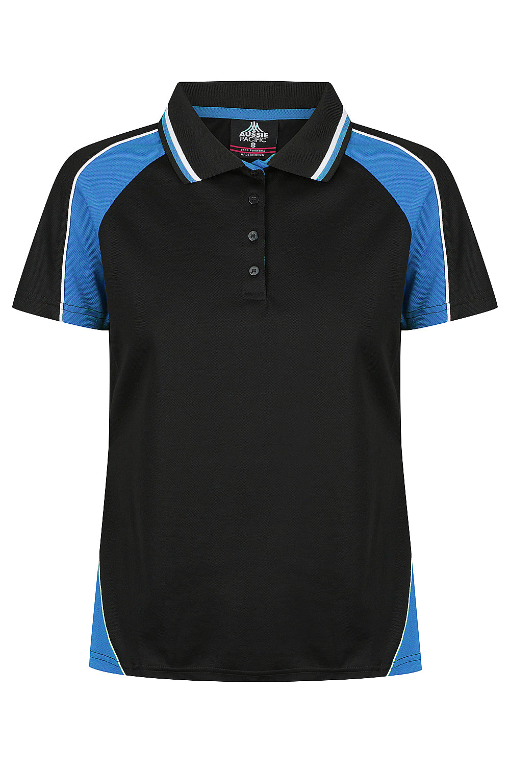 PANORAMA LADY POLOS - BLK/ELEC. ROYAL/WHT