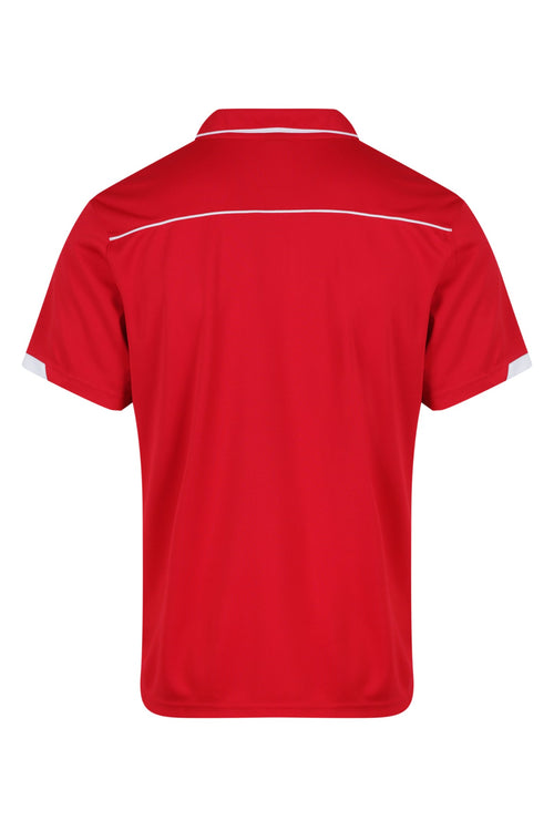 CURRUMBIN MENS POLOS - RED/WHITE