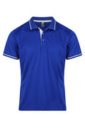 COTTESLOE MENS POLOS - ROYAL/WHITE