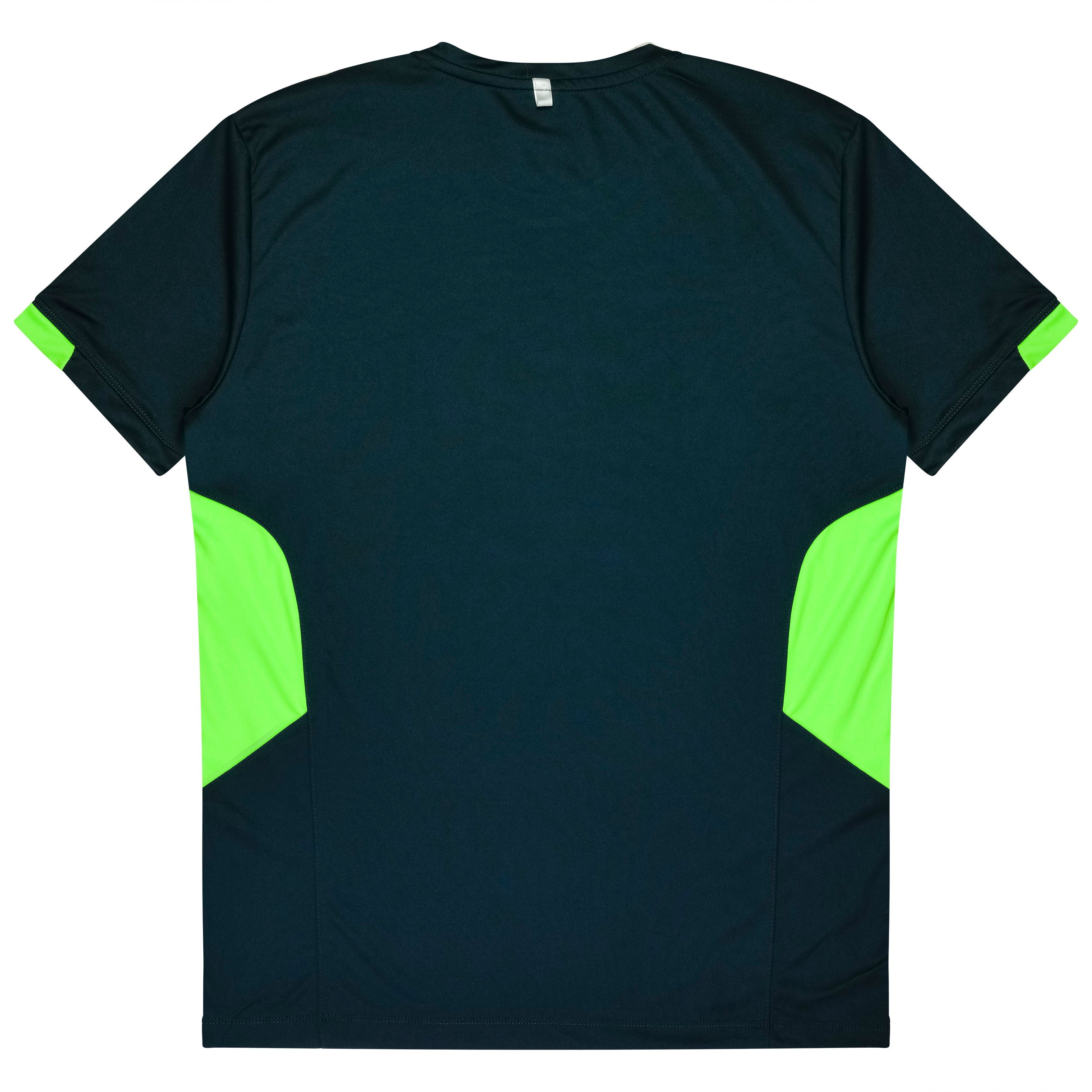 TASMAN MENS TEES - NAVY/NEON GREEN