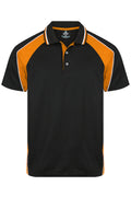 PANORAMA MENS POLOS - BLK/ELEC. ORG/WHT