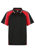 PANORAMA KIDS POLOS - BLACK/RED/WHITE