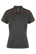 CURRUMBIN LADY POLOS - SLATE/HI VIZ ORANGE