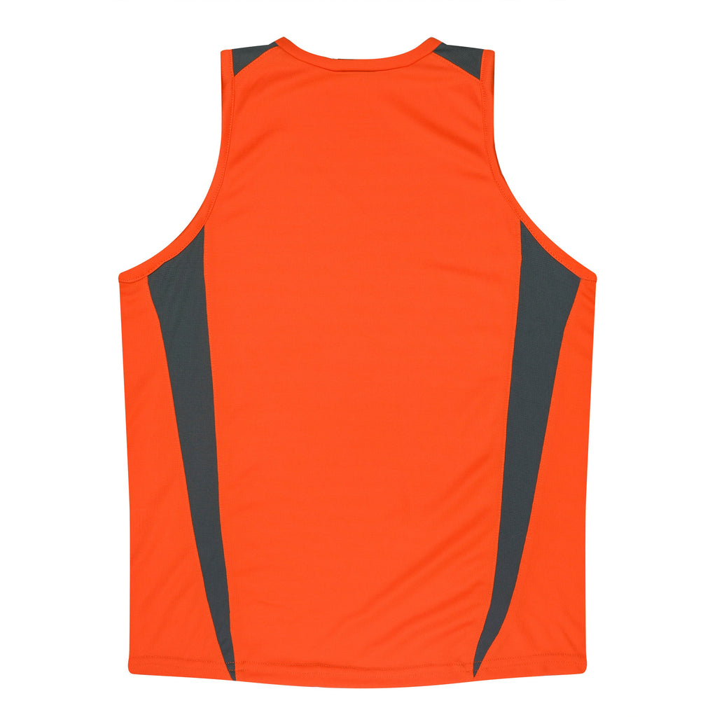 EUREKA LADY SINGLETS - ORANGE/CHARCOAL