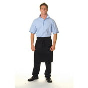 Cotton Drill Half Apron No Pocket - Black