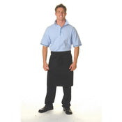 Cotton Drill 3/4 Apron No Pocket - Black