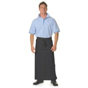 Cotton Drill Continental Aprons No Pocket - Black