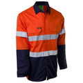 Hi Vis Armadura Cut Protection Long Sleeve Taped Shirt Orange/Navy