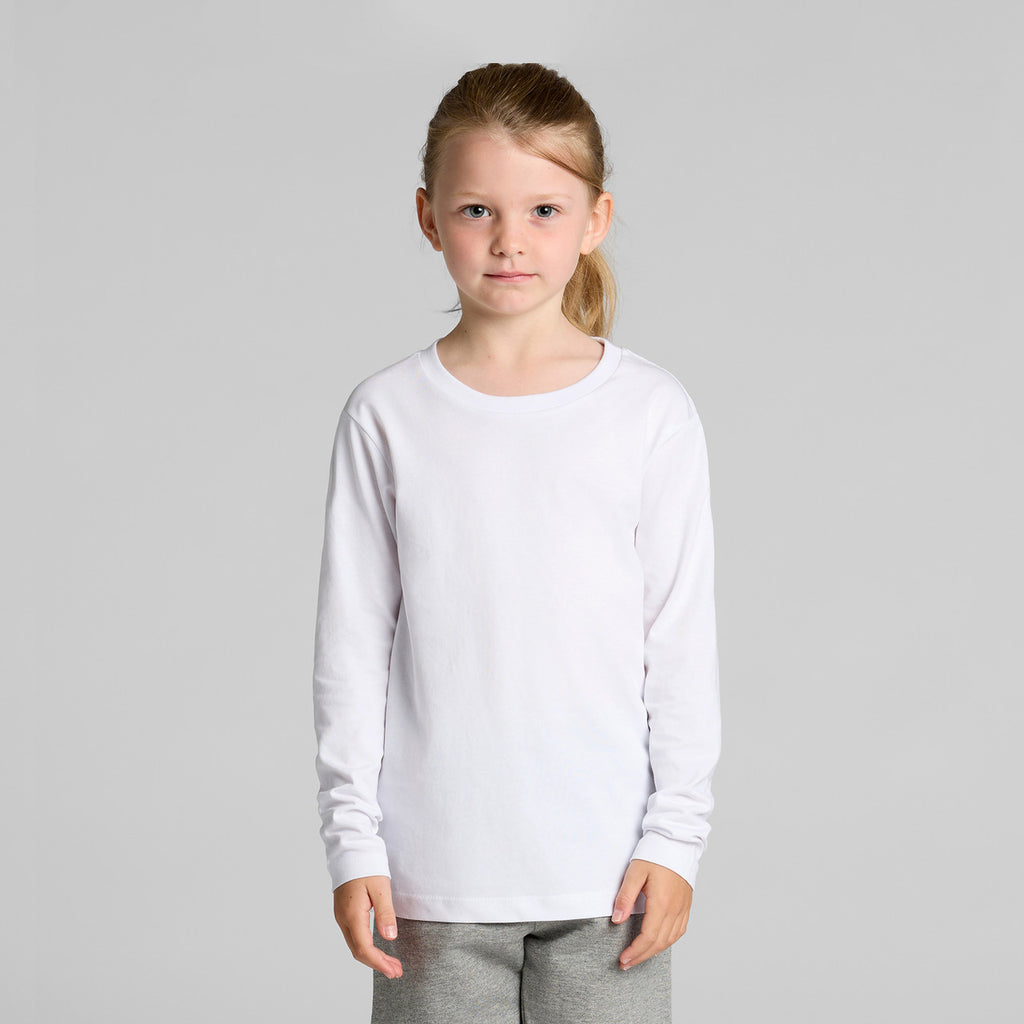Kids Staple L/S Tee3007 - WHITE
