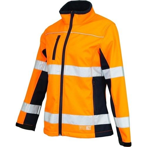 Womens Biomotion Taped Softshell Jacket Orange/Navy