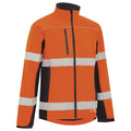 Hi Vis Biomotion Taped Softshell Jacket Orange/Navy