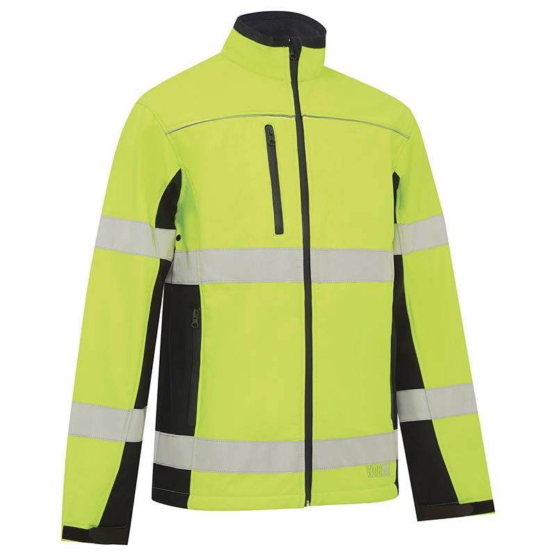 Hi Vis Biomotion Taped Softshell Jacket Yellow/Navy