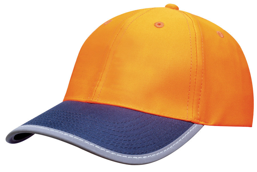 Luminescent Safety Cap with Reflective Trim - view 4