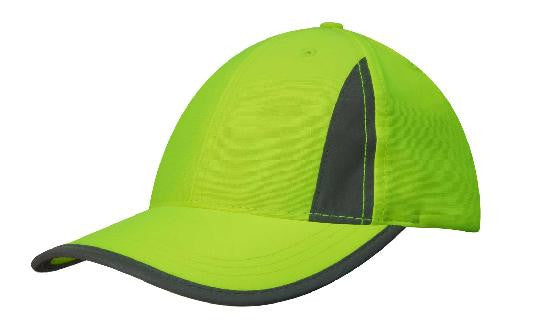 Luminescent Safety Cap with Reflective Inserts and Trim - view 3