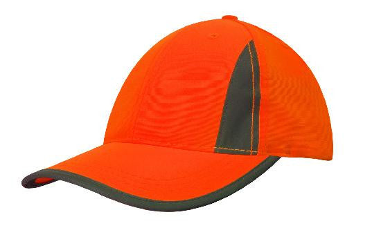 Luminescent Safety Cap with Reflective Inserts and Trim - view 4