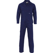 Lightweight Cool-Breeze Cotton Drill Coverall - Navy