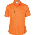 Cotton Drill Work Shirt - Short Sleeve - Green