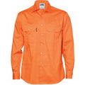 Cotton Drill Work Shirt - Long Sleeve - Green