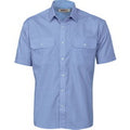 Polyester Cotton Work Shirt - Short Sleeve - Chambray