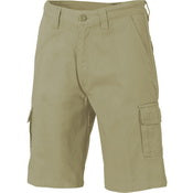 Cotton Drill Cargo Shorts - Black
