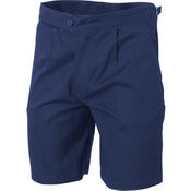 Cotton Drill Long Leg Utility Shorts - Navy