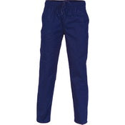 Drill Elastic Waist Pants - Navy