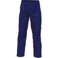 Polyester Cotton Pleat Front Work Pants - Navy