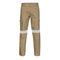 Cotton Drill Cargo Pants With CSR R/Tape - Khaki