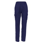 Ladies Cotton Drill Cargo Pants - Navy