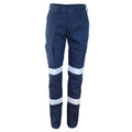 LADIES DOUBLE HOOPS TAPED CARGO PANTS - Navy