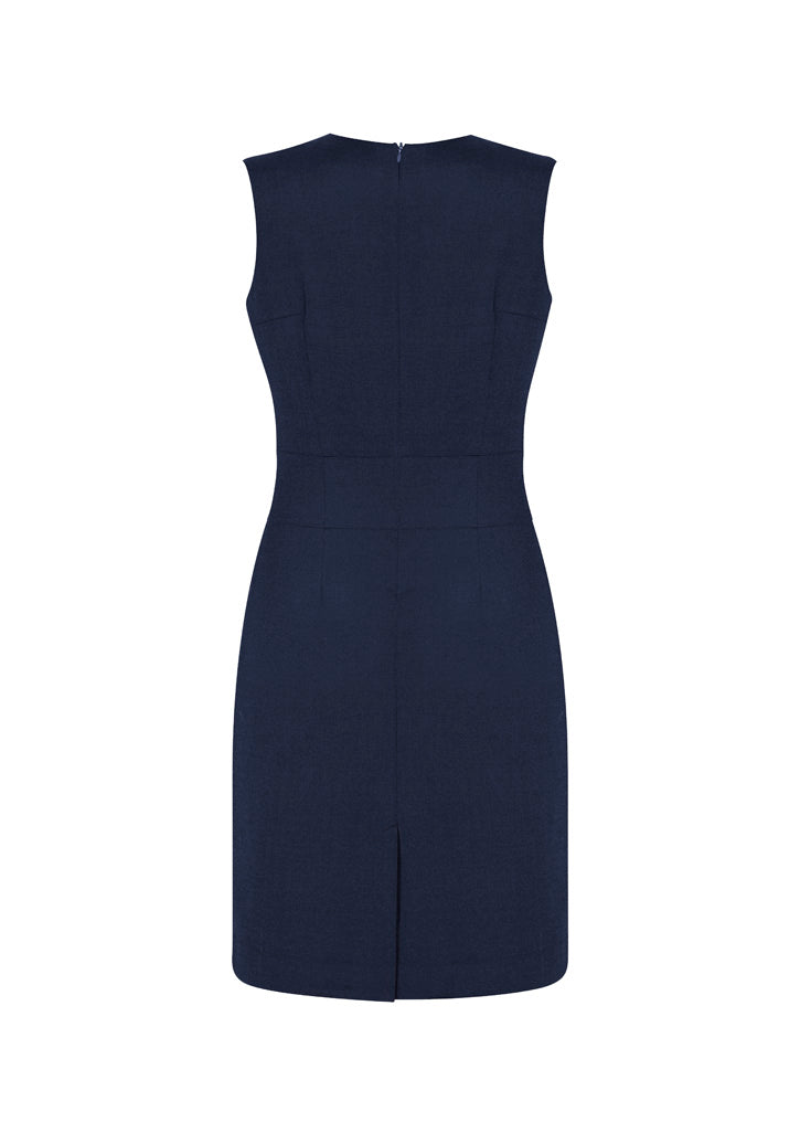 Womens Comfort Wool Stretch Sleeveless V-Neck Dress