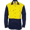 Patron Saint® Flame Retardant Two Tone Drill Shirt - L/S - Orange/Navy