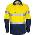 Paton Saint Flame Retardant 2 Tone Cotton Shirt with 3M F/R Tape - L/S - Orange/Navy