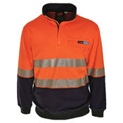 HiVis 1/2 Zip FR  HRC2 D/N Jumper - Orange/Navy